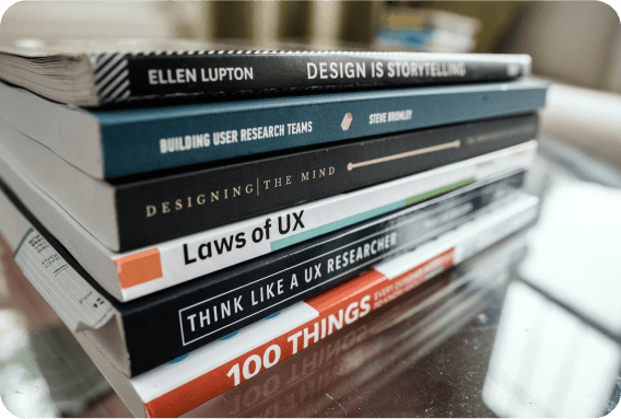 Pile de livre UX design